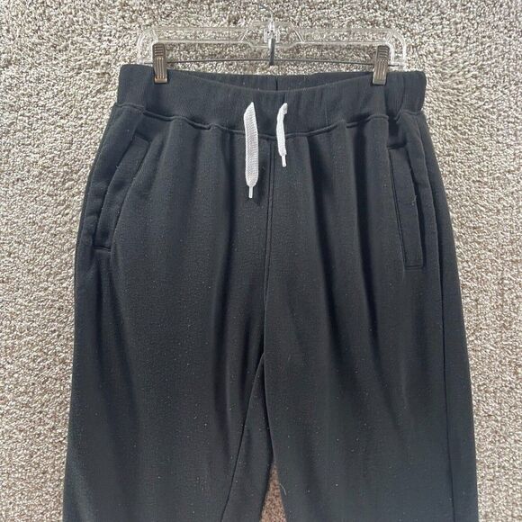 Southpole Pants Mens Large Black Fleece Sweatpants Streetwear Casual Logo Poly - Picture 2 of 11